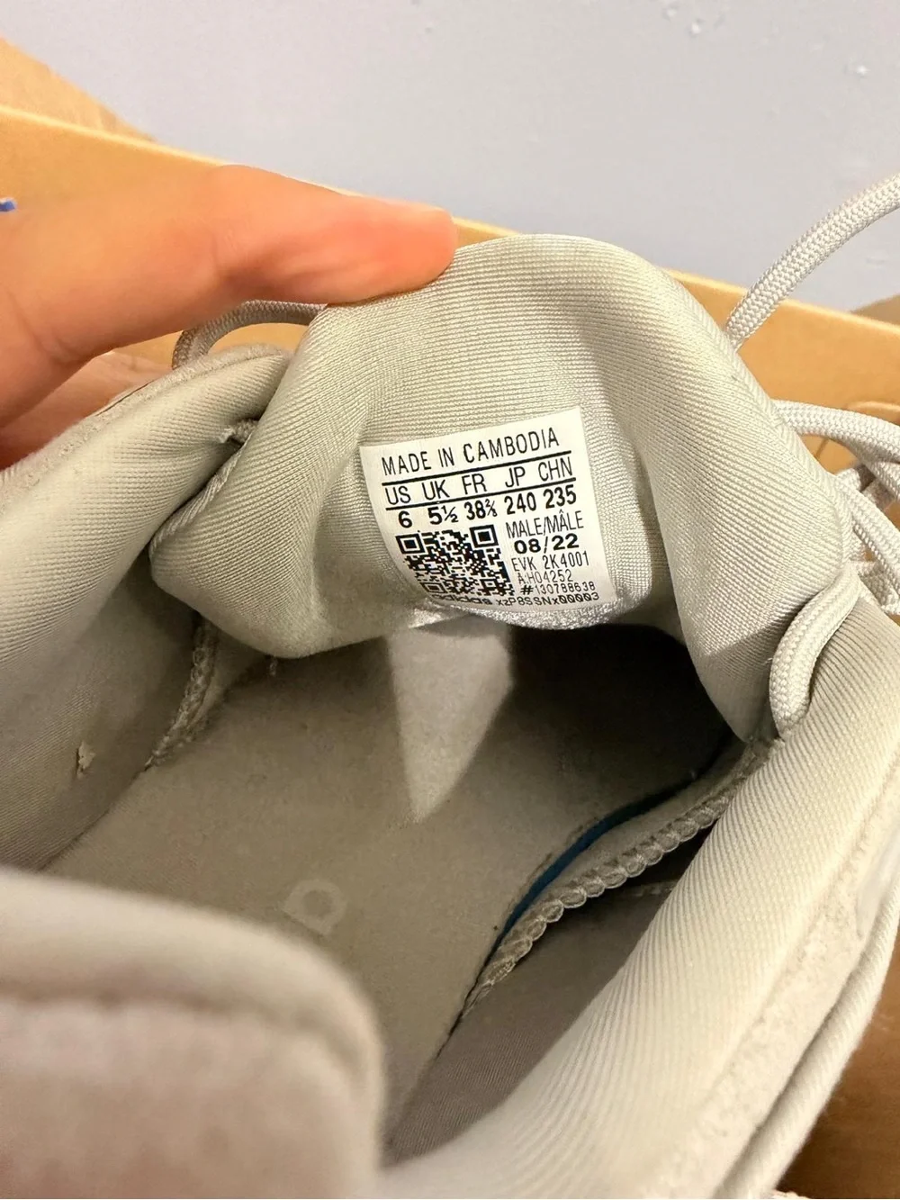 Adidas Athletic Sneaker in Light Gray